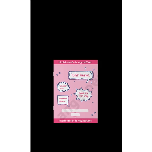 ICO ISKOLAI ÜZENŐ-ÉS JEGYZETFÜZET PINK 32 LAP A/5