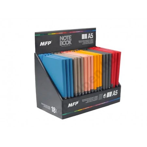 Gumis notesz A5 vonalas 100 lap mix2