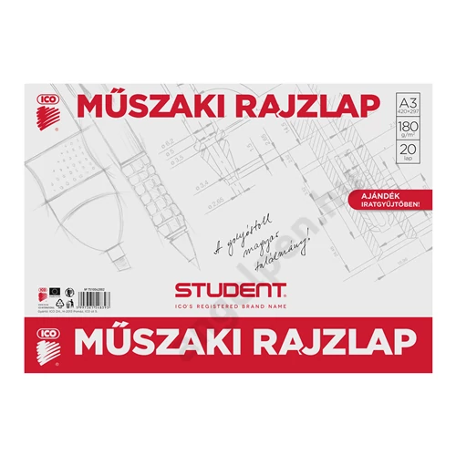 STUDENT MŰSZAKI RAJZLAP 20 LAP A/3