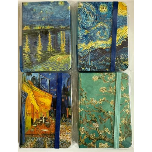 Jegyzetfüzet gumis  Van Gogh A/7 