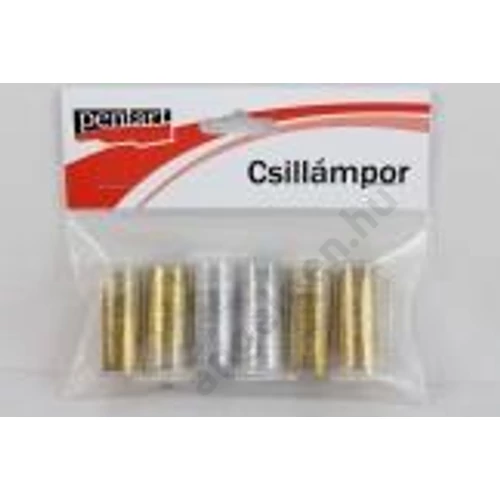 Csillámpor színes 6x3,5ml arany/ezüst