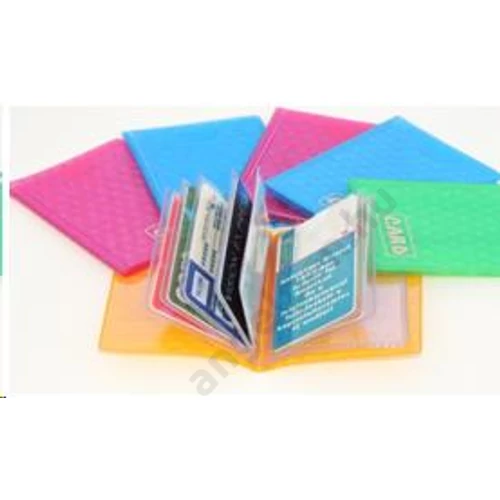 Pvc tok neon card bankkártya tartó