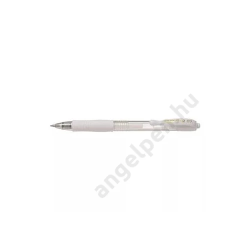 Zseléstoll, 0,32 mm, nyomógombos, PILOT "G-2 Pastel", fehér