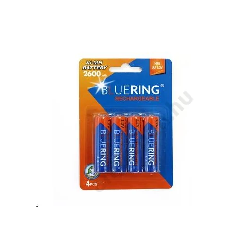 Elem tölthető akku AA ceruza LR6 2600mah BLUERING 4 db