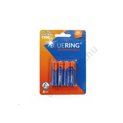 Elem tölthető akku AAA ceruza LR03 1200mah BLUERING 4 db