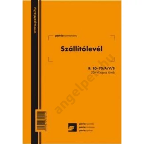 Szállítólevél tömb 25x4 A/5 álló