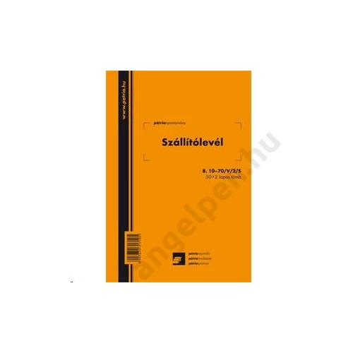 Szállítólevél tömb 25x2 lapos  A/5 álló