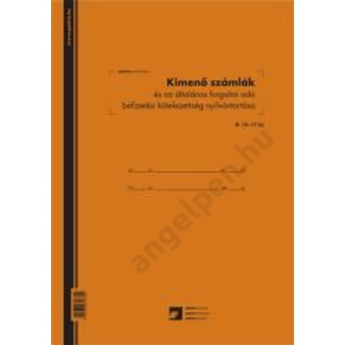 Kimenő számlák és az általános forgalmi adó befizetési kötelezettség nyilvántartó 50lapos füzet 3Áfás 240x340mm
