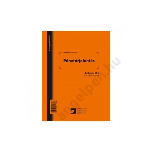 Pénztárjelentés 25x2+2lapos tömb A/5 álló