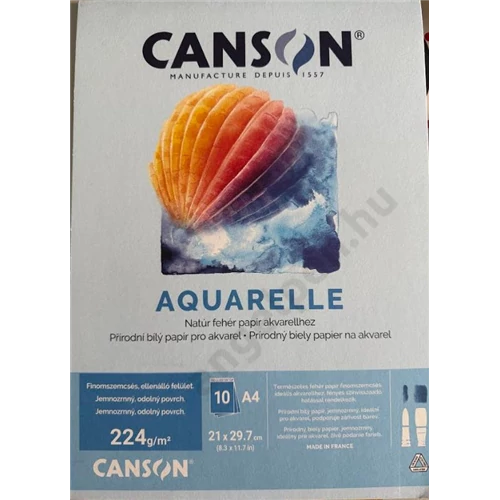 Akvarellblokk10 ív, A4, 224g, CANSON AQUARELLE