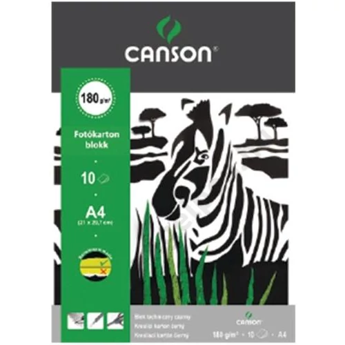Fotókarton blokk A/4 fekete Canson 10 ív  160g/m2