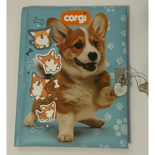 Emlékkönyv Junior 80 lapos lakattal Corgi sima lapokkal