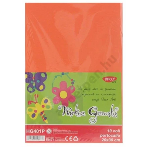 Dekorgumi Daco A/4 narancs 10db/cs HG401P