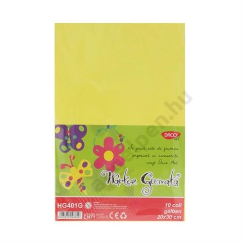 Dekorgumi Daco A/4 Sárga 10db/cs HG401G