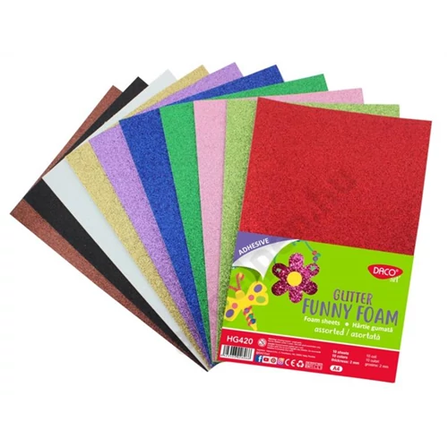 Dekorgumi Daco A/4 glitter önt glitteres öntapadós mix HG420