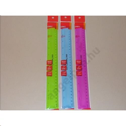 Vonalzó, műanyag, hajlítható, 30 cm, DELI "Twist Me", vegyes színben megszűnt