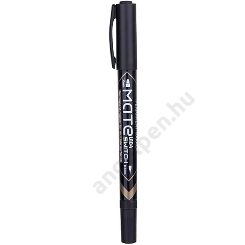 Alkoholos marker, 0,5/1,0 mm, kétvégű, DELI "Mate 2:1", fekete