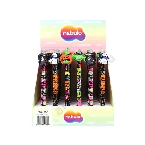 Golyóstoll NEBULO nyomógombos 0,5mm Halloween1 36db/display