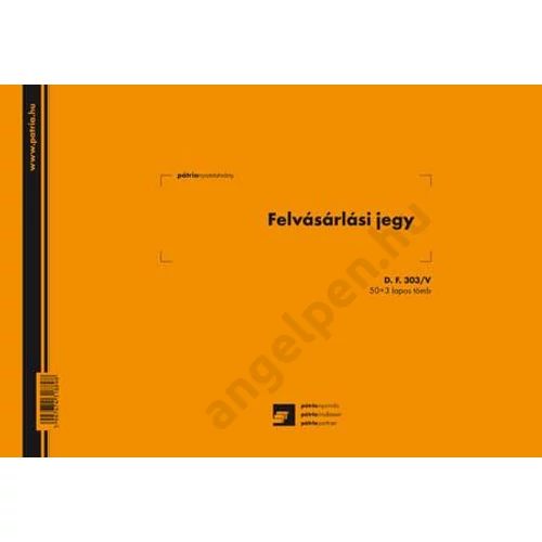 Felvásárlási jegy 50x3lapos 295x203mm