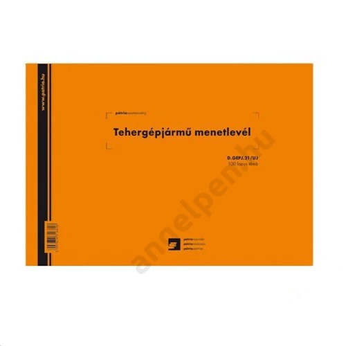 Tehergépjármű menetlevél A/5 100lapos