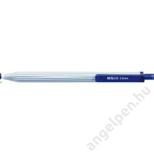 Zselés toll M&G Stripes kék nyomógombos, 0,5 mm, AGPH3101K,