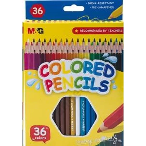 Ceruza színes M&G Yellow 36-os hatszög, AWP34368