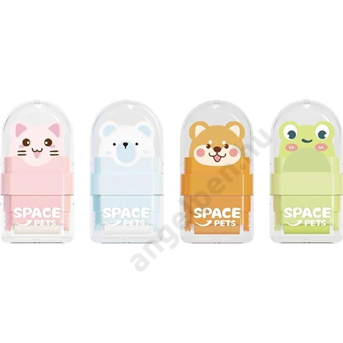Radír M&G Space pets Védőtokos, "Rolleres AXPQ5501 24db/dob