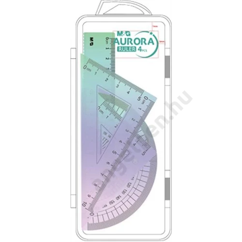 Vonalzókészlet M&G 4 db-os Aurora, 15cm+60/100+45/60+180/100)