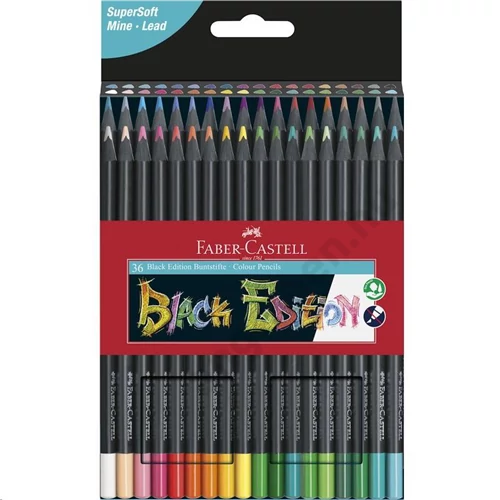 Színesceruza-készlet 36db-os háromszögletű BLACK EDITION fekete testű