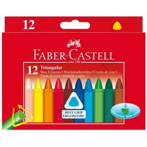Zsírkrétakészlet 12db-os háromszögletű