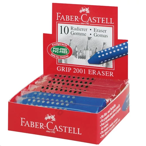 Radír GRIP 2001 háromszögletű piros,kék színben