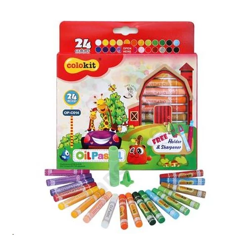 Olajpasztell kréta COLOKIT "Oil Pastel", 24 különböző szín