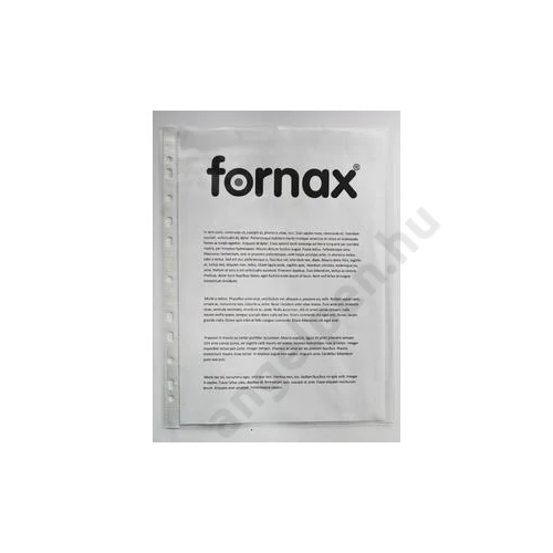 Genotherm lefűzhető A4, 130 micron, víztiszta XL( 223x300mm,) Fornax 50 dbcsomag,