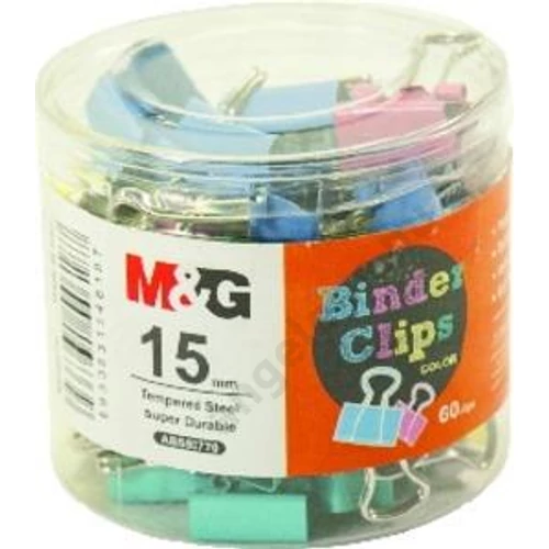 Iratcsipesz M&G 15 mm színes 60 db-os henger, ABS92770