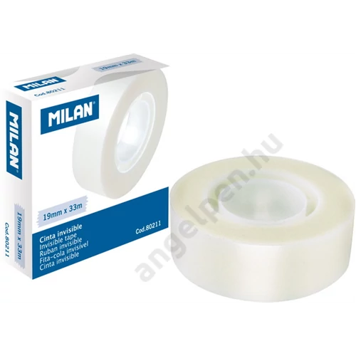 Ragasztószalag Milan Invisible írható, 19mmx33m, 8 db/cs, 80211