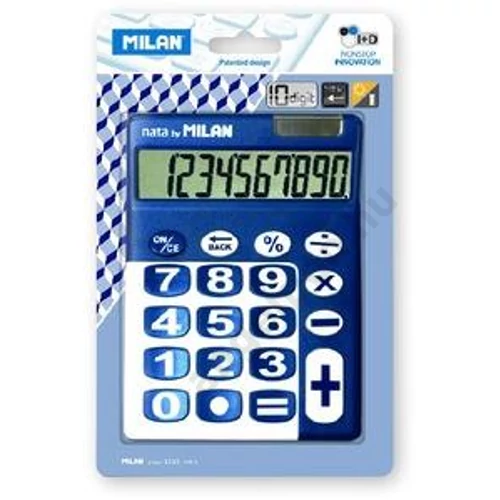 Számológép Milan 150610 10-digit, kék-fehér, 150610BBL