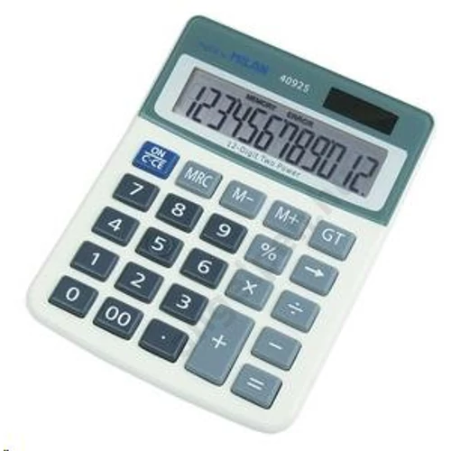 Számológép Milan 40925 12 digit, szürke, 40925BL