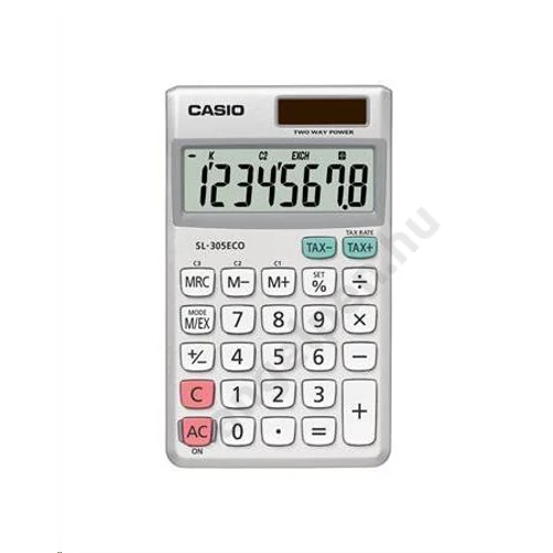 Zsebszámológép, 8 számjegy, környezetbarát, CASIO "SL-305ECO"