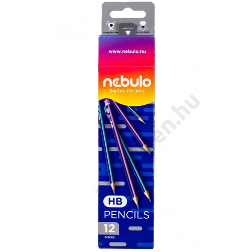 Grafit ceruza, háromszögletű, HB, Nebulo (12)