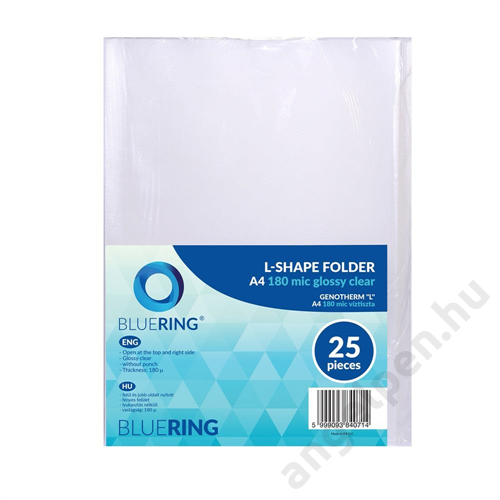 Genotherm `L` A4, 180 micron víztiszta Bluering® 25 db/csomag