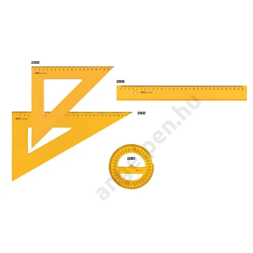 Háromszögvonalzó, műanyag, 30/60/90°, 25-30 cm, Aristo "GEO College"