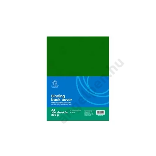 Hátlap, A4, 230 g. bőrhatású 100 db/csomag, Bluering® zöld