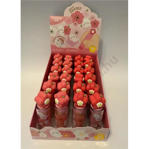 Rúzs radír tekerhető  Flowers 24db/display  ICU-2A083