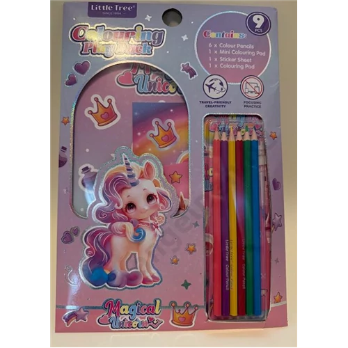 Színező szett A/4 + ajándék matrica , Magical Unicorn ICU-800253
