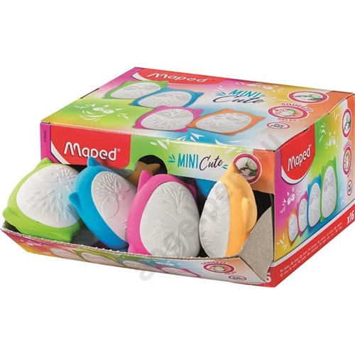 Stresszoldó radír display, MAPED "Mini Cute", vegyes színek