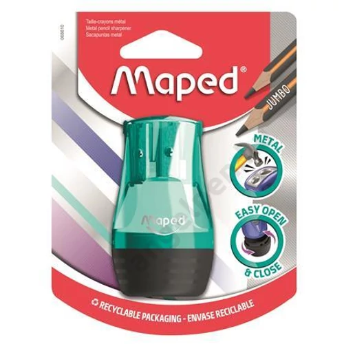Hegyező, kétlyukú, tartályos, MAPED "Tonic", vegyes színek