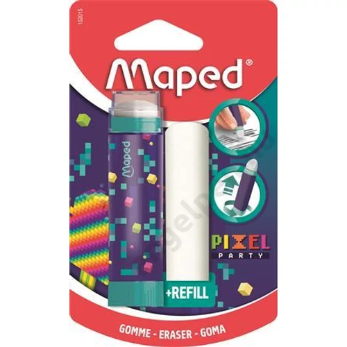 Radírstift, pótbéllel, MAPED "Pixel Party"