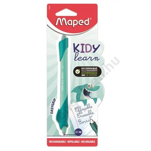 Írástanuló rollertoll, 0,7 mm, radírozható, MAPED "KIDY Learn MAGIC", cápa, türkiz