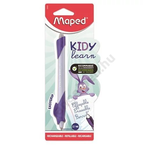 Írástanuló rollertoll, 0,7 mm, radírozható, MAPED "KIDY Learn MAGIC", nyuszi, lila