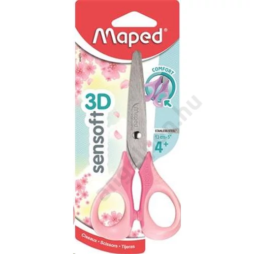 Olló, iskolai, 13 cm, balkezes, MAPED "Sensoft"